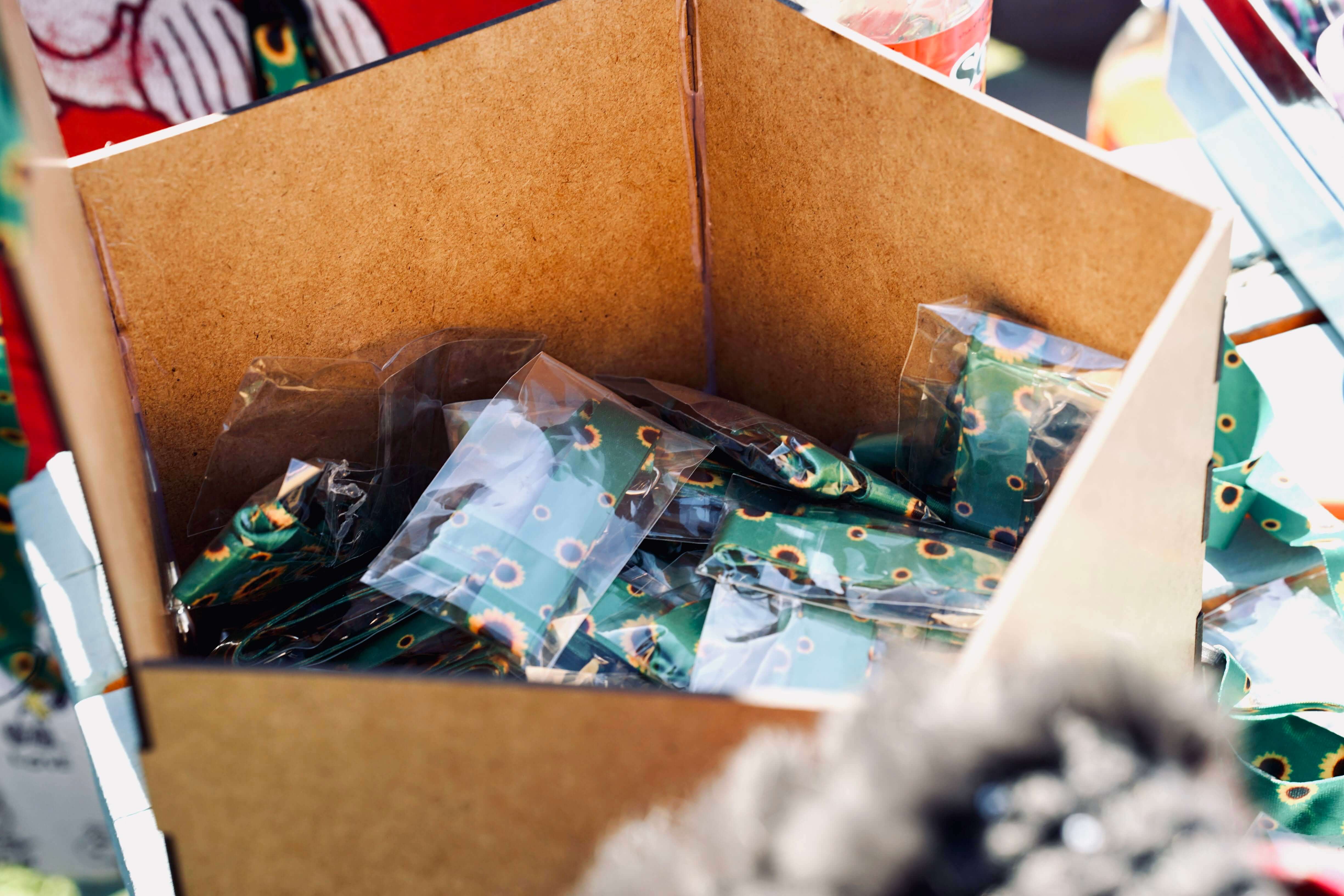 Detail photo of a personalised lanyard